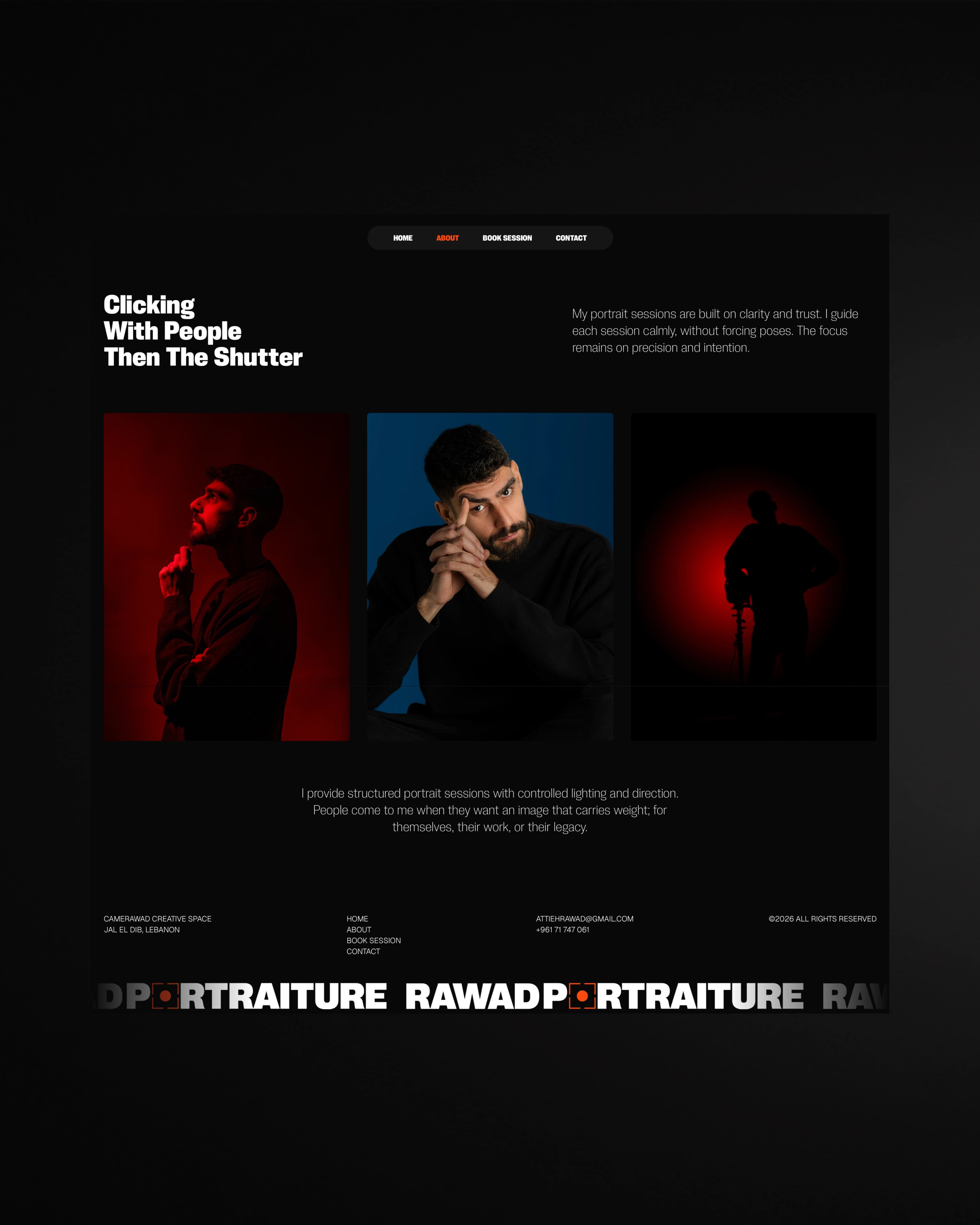 Rawad Portraiture case study screenshot 2