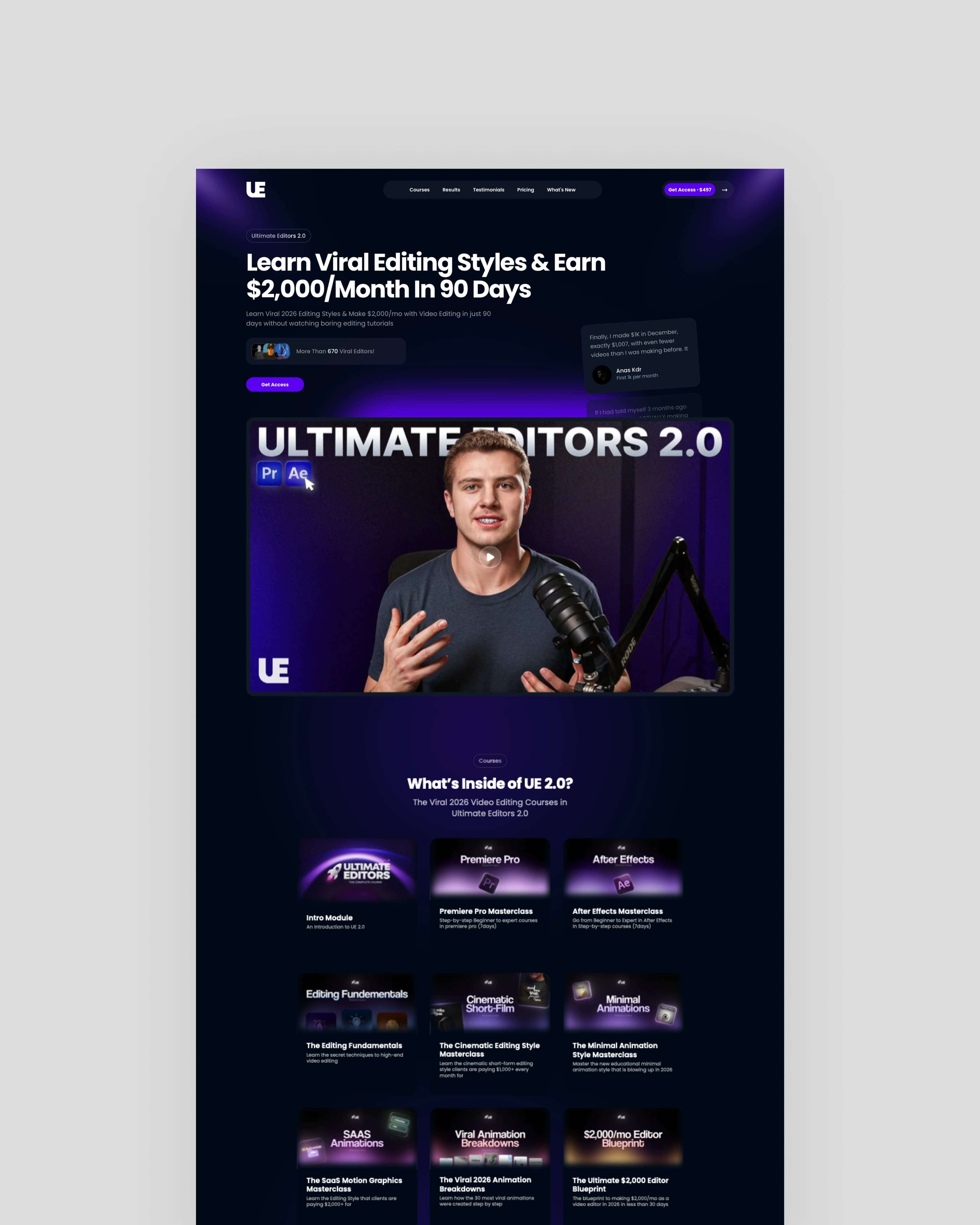 Ultimate Editors case study screenshot 2