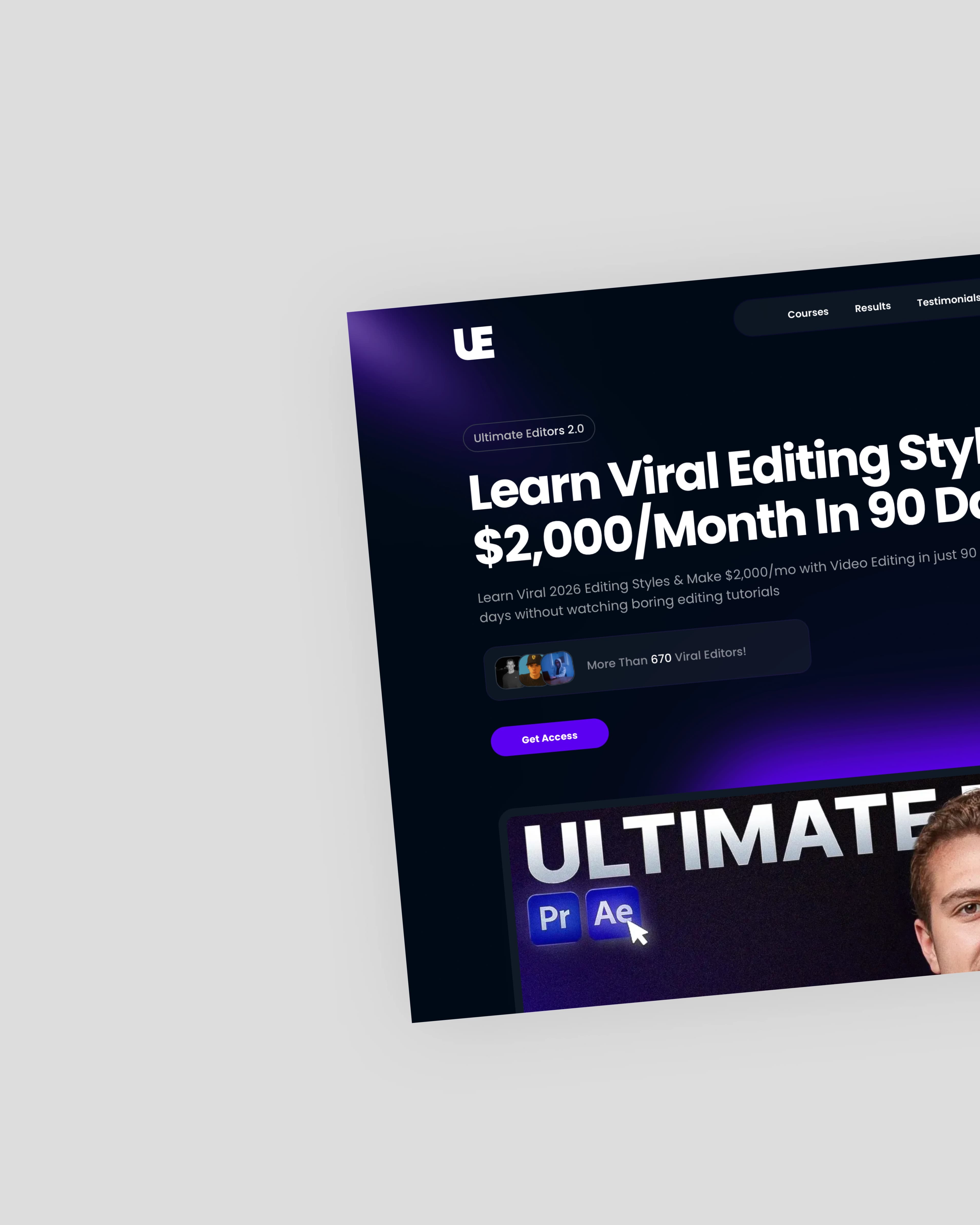 Ultimate Editors case study screenshot 3
